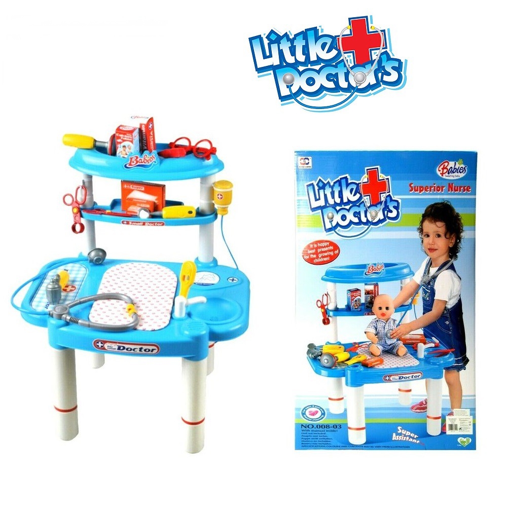 Little Doctors Pretend Role Play Hospitcal Medical Table Playset Educational G
