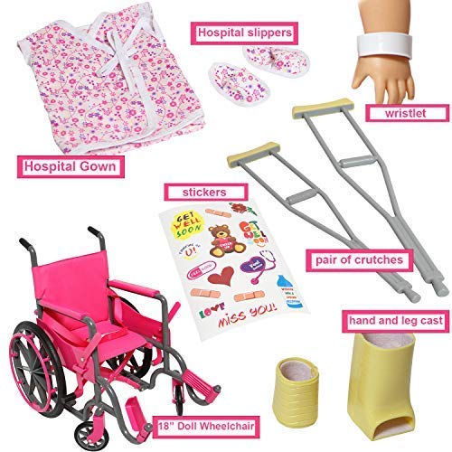 american girl doll wheelchair and crutches