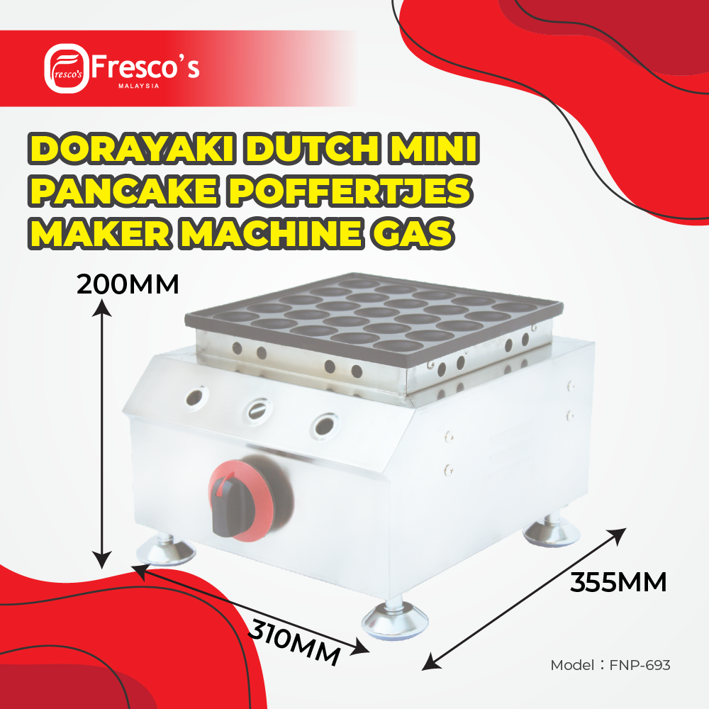 Dorayaki Dutch Mini Pancake Poffertjes Maker Machine Gas