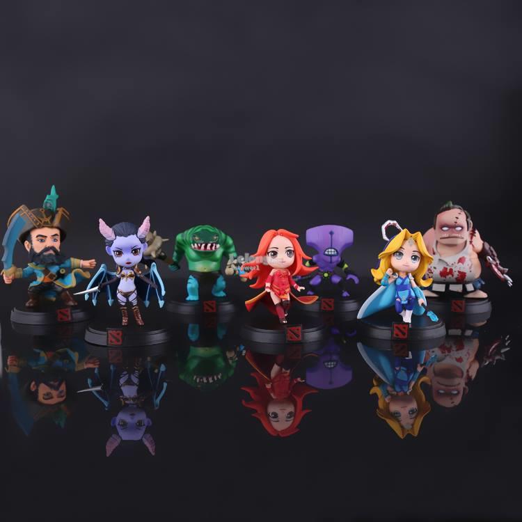 Dota 2 Hero Action Figures Demihero Doll Pvc Mini Toy Collection 7pcs