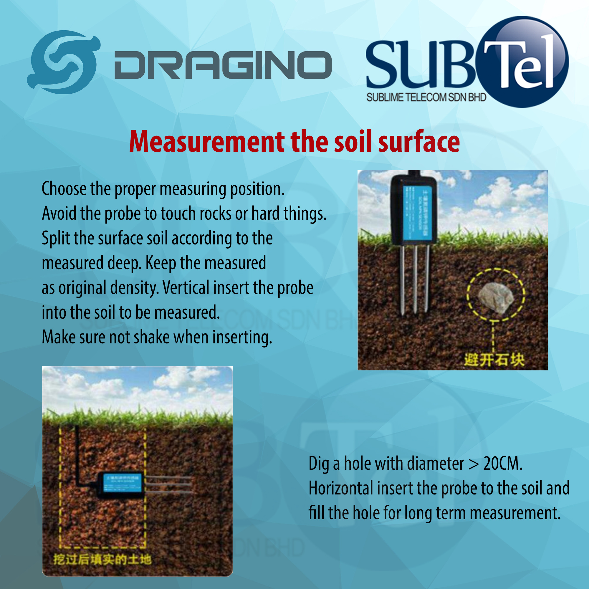 DRAGINO LSE01-8-AU915 LoRaWAN Soil Moisture &amp; EC Sensor LSE01 LoRa WAN