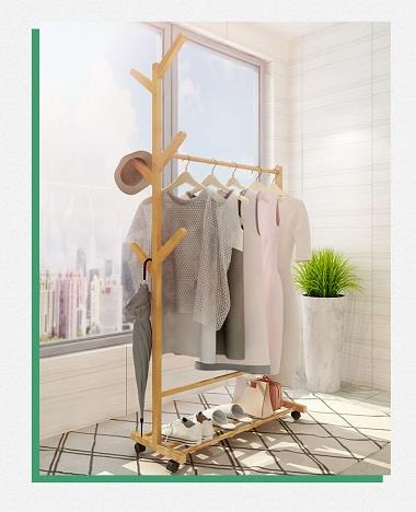 Drying Rack Floor Clothes Stand Indoor Bedroom Hanger Home Simple