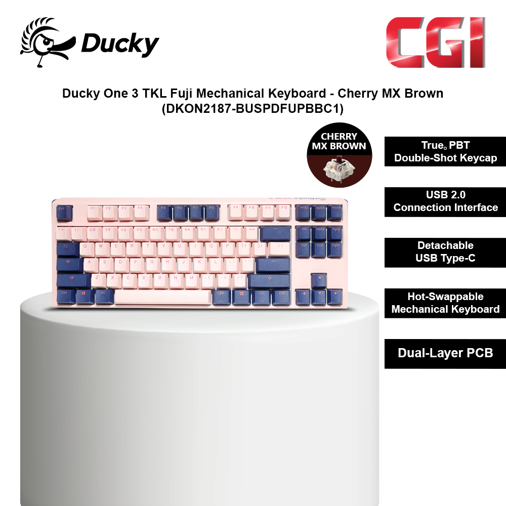 Ducky One 3 TKL Fuji Mechanical Keyboard - Cherry MX Brown