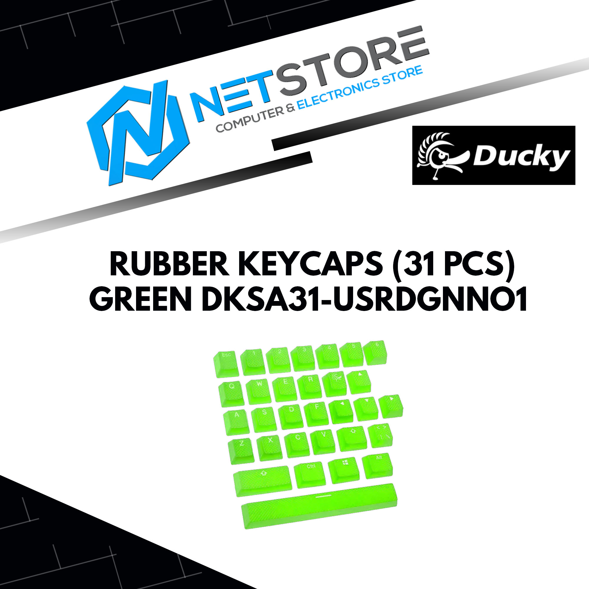 DUCKY RUBBER KEYCAPS (31 PCS) - GREEN DKSA31-USRDGNNO1