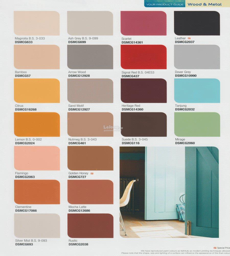 Dulux Wood Paint Colour Chart
