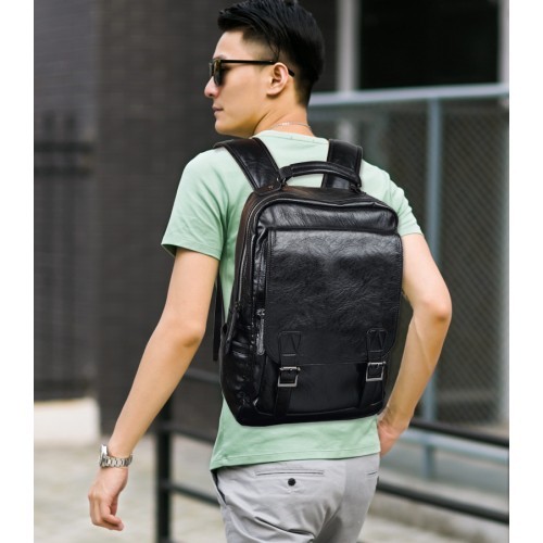 Durable Leather Backpack Design Travel Laptop Casual Bag 172