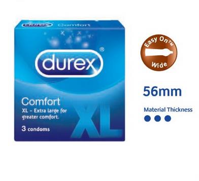 Durex Comfort XL Condoms 3s x 12 boxes (1 carton)