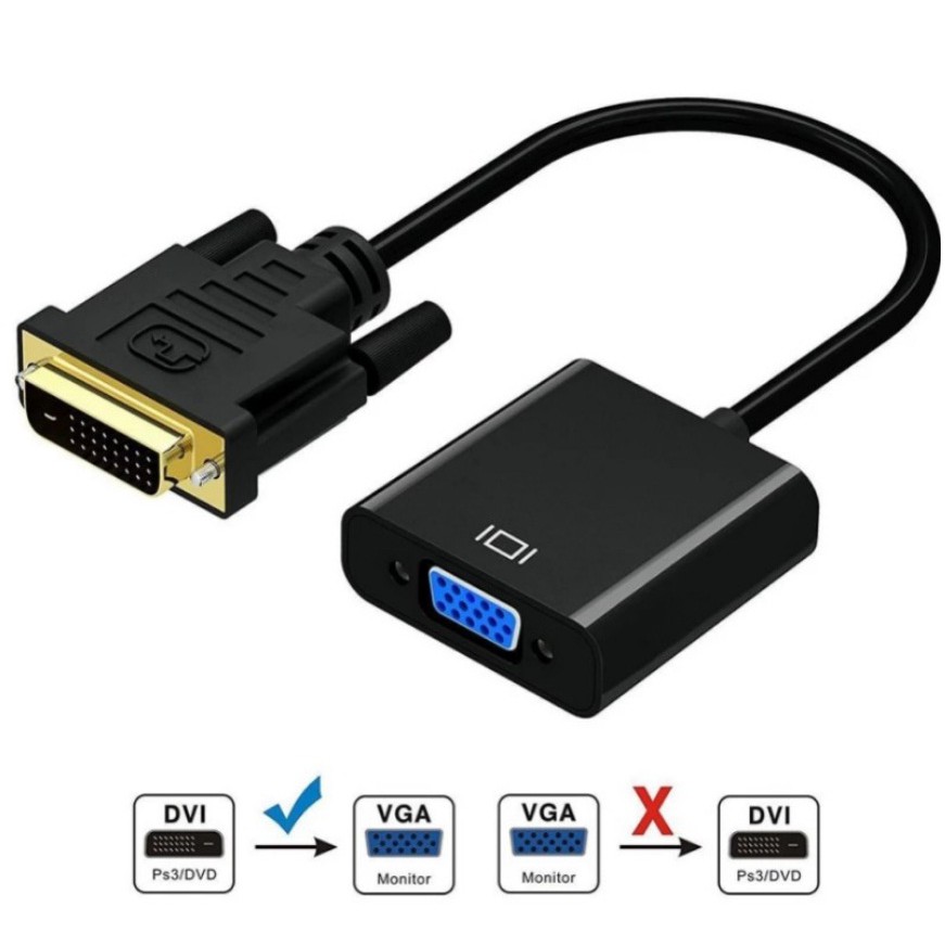 DVI 24+1 Male To VGA Female Converter Adapter Cable DVI-D (Dual Link) Chipset