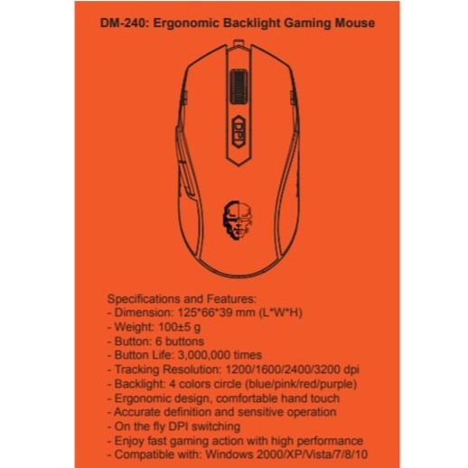 Dynamite Backlit Gaming Mouse (DM 240)