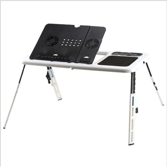 E-TABLE Portable Foldable Laptop Table Notebook With Cooling System Meja Lipat