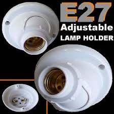 E27 Adjustable Ceiling ANGLE Batten lamp holder ES Bulb Halogen LED