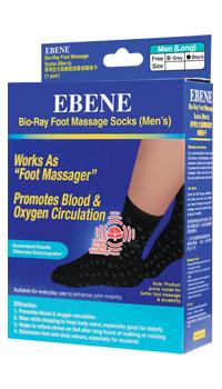 Ebene Bio-Ray Men Massage Sock (Black-long) - 1pair