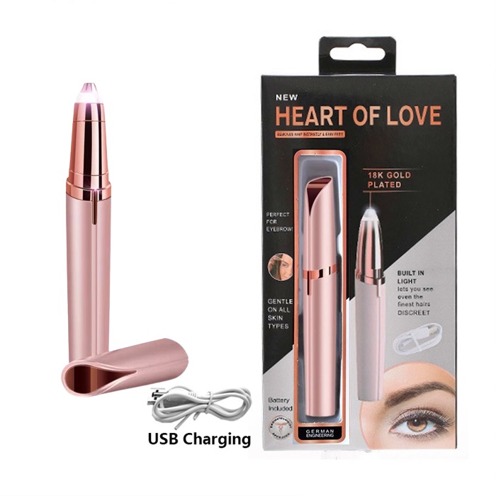 Electric Eyebrow Trimmer Brows Rechargeable USB Pen Hair Remover Painless Mult