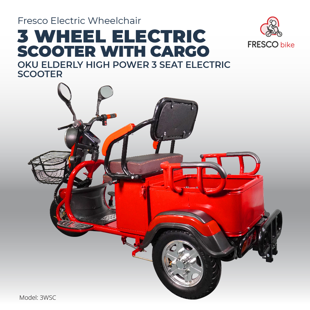 Electric Wheelchair 3 WHEEL ELECTRIC SCOOTER WITH CARGO OKU ELDERLY