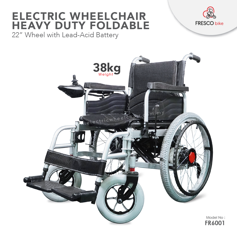 Electric Wheelchair Heavy Duty with 22&quot; Alloy rim Lead-Acid Battery