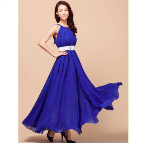 Lavender Chiffon Maxi Dress