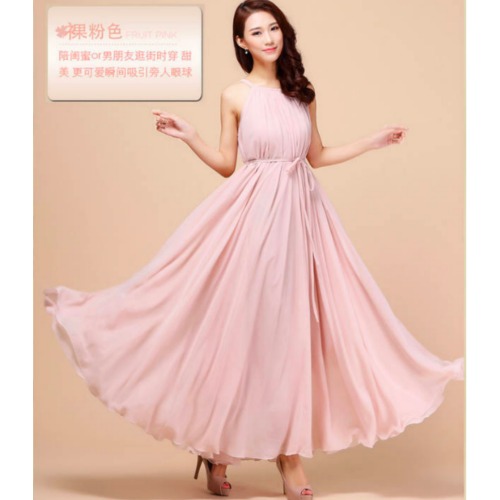 Lavender Chiffon Maxi Dress