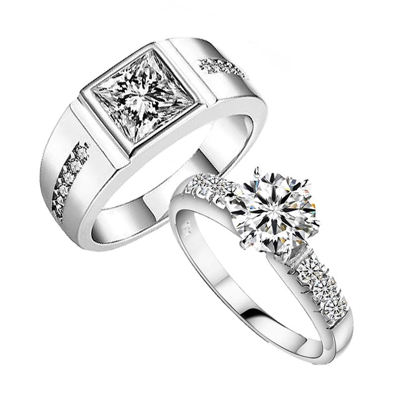 Elfi 925 Genuine Silver Couple Ring C22