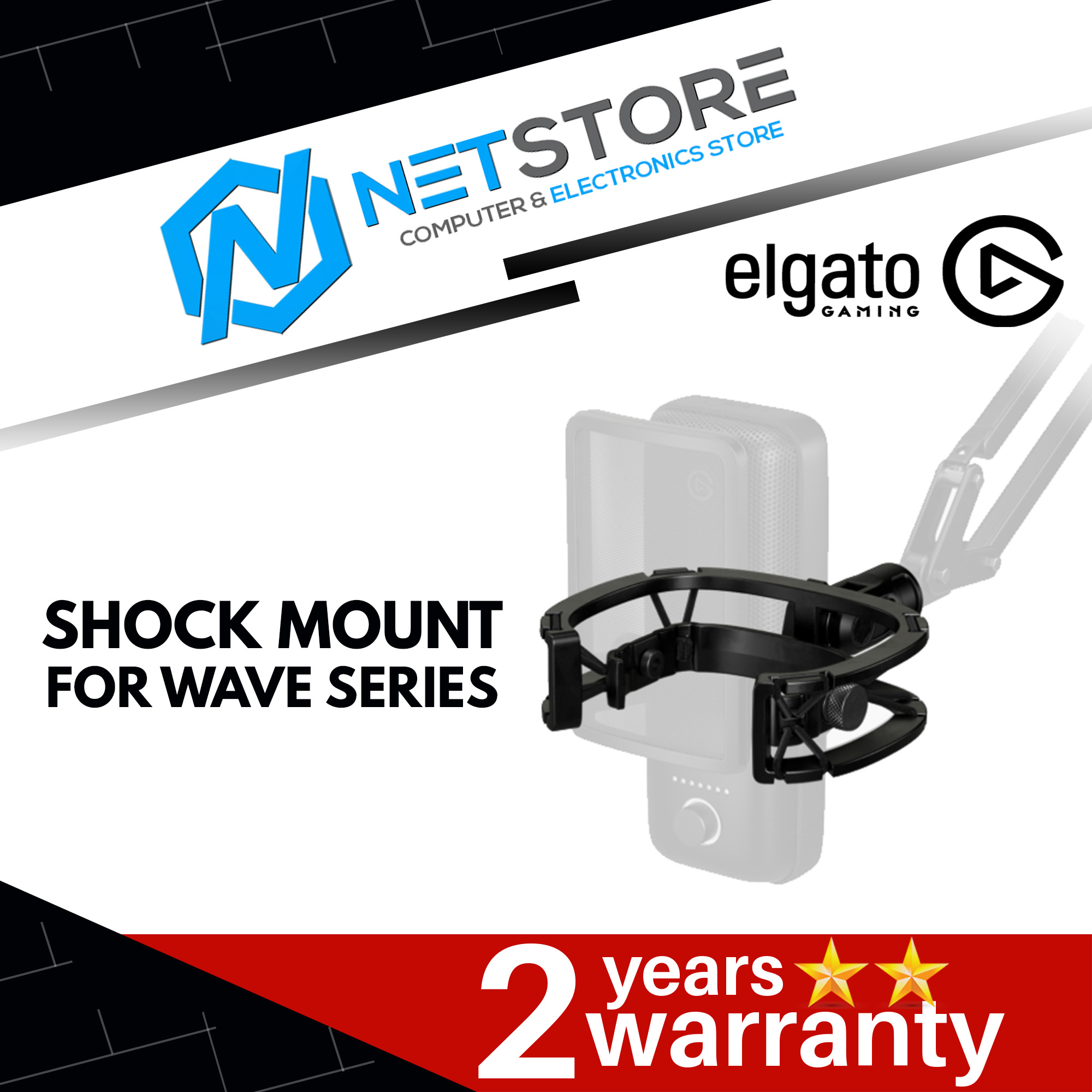 Elgato Wave Shock Mount Anti-Vibration Suspension Mount 10MAE9901