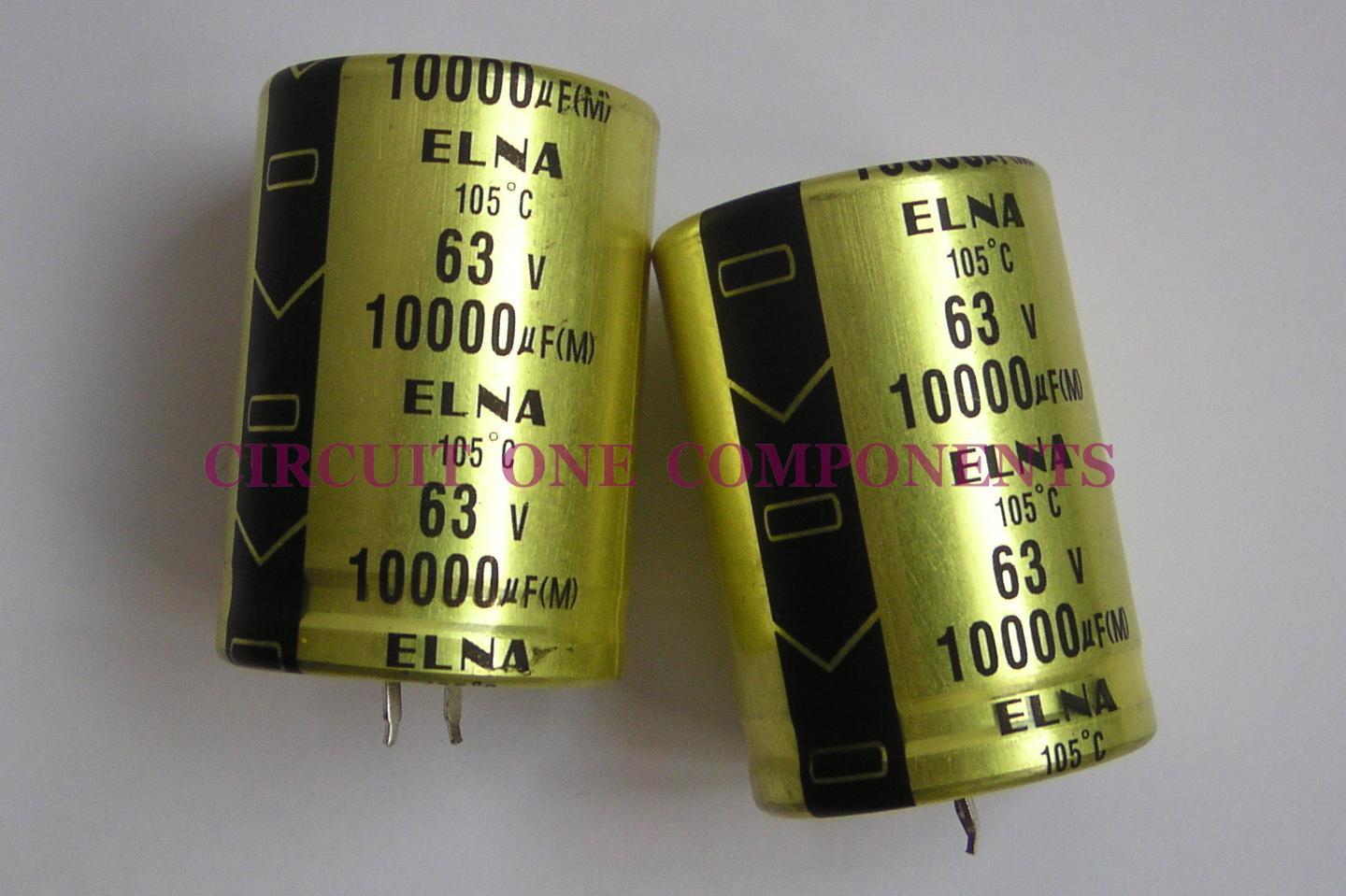 ELNA 10000uF 63v Genuine Electrolytic Capacitor - Each