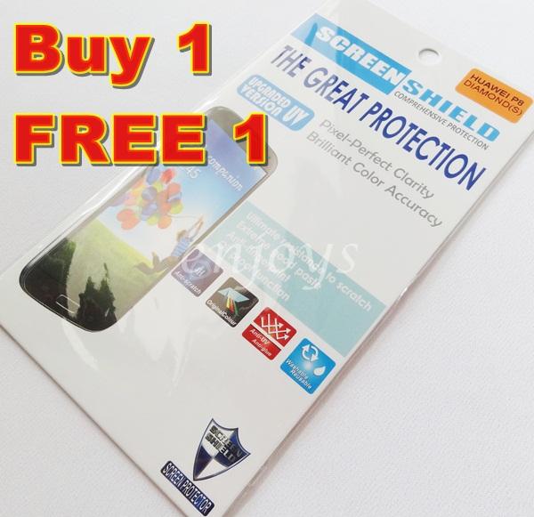 Enjoys: 2x DIAMOND Clear 4H LCD Screen Protector Huawei Ascend P8