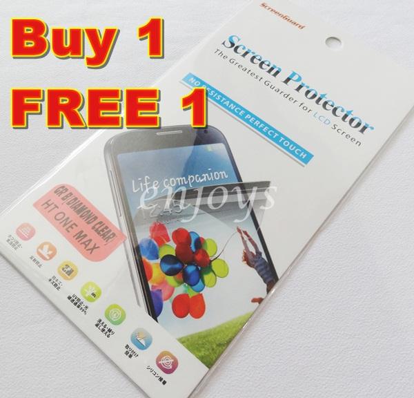 Enjoys: 2x DIAMOND Clear LCD Screen Protector for HTC One Max