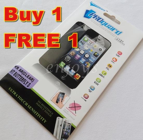 Enjoys: 2x Ultra Clear LCD Screen Protector for HTC Butterfly S / 901e