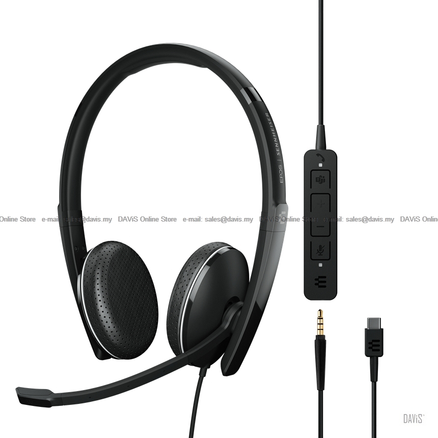 EPOS Sennheiser ADAPT 165T USB-C II Wired On-Ear Headsets