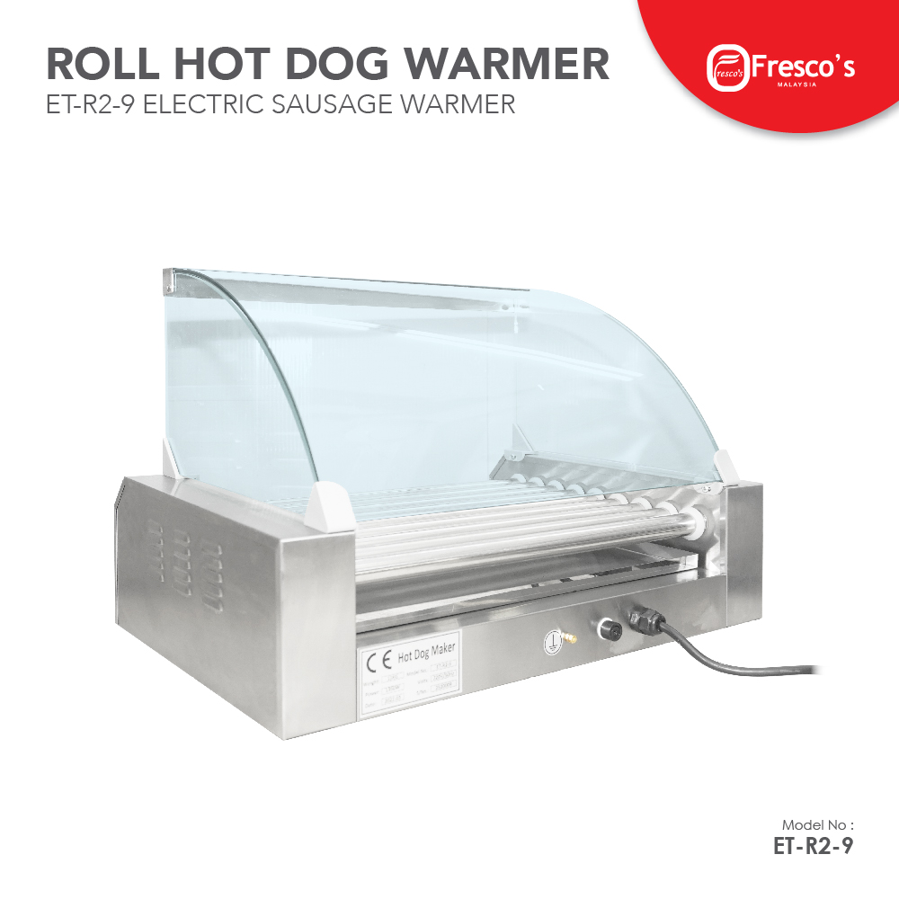 ET-R2-9 Sausage / Hotdog Warmer Electric for Commercial or Home use