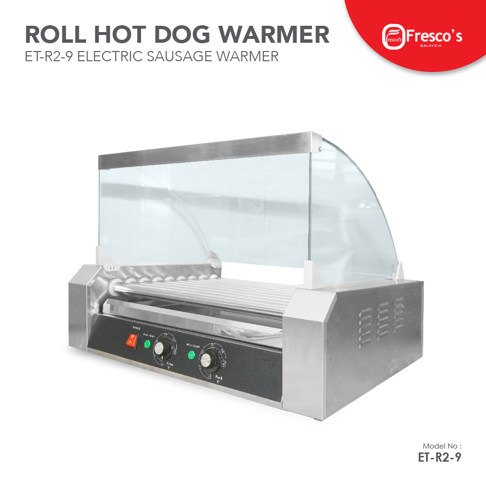 ET-R2-9 Sausage / Hotdog Warmer Electric for Commercial or Home use