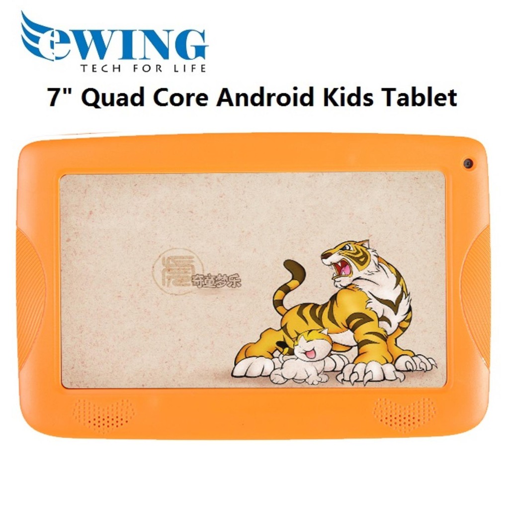 Ewing 7 &quot; 8GB Quad Core Dual Camera Wifi Android4.4 Kids Tablet (Orange)