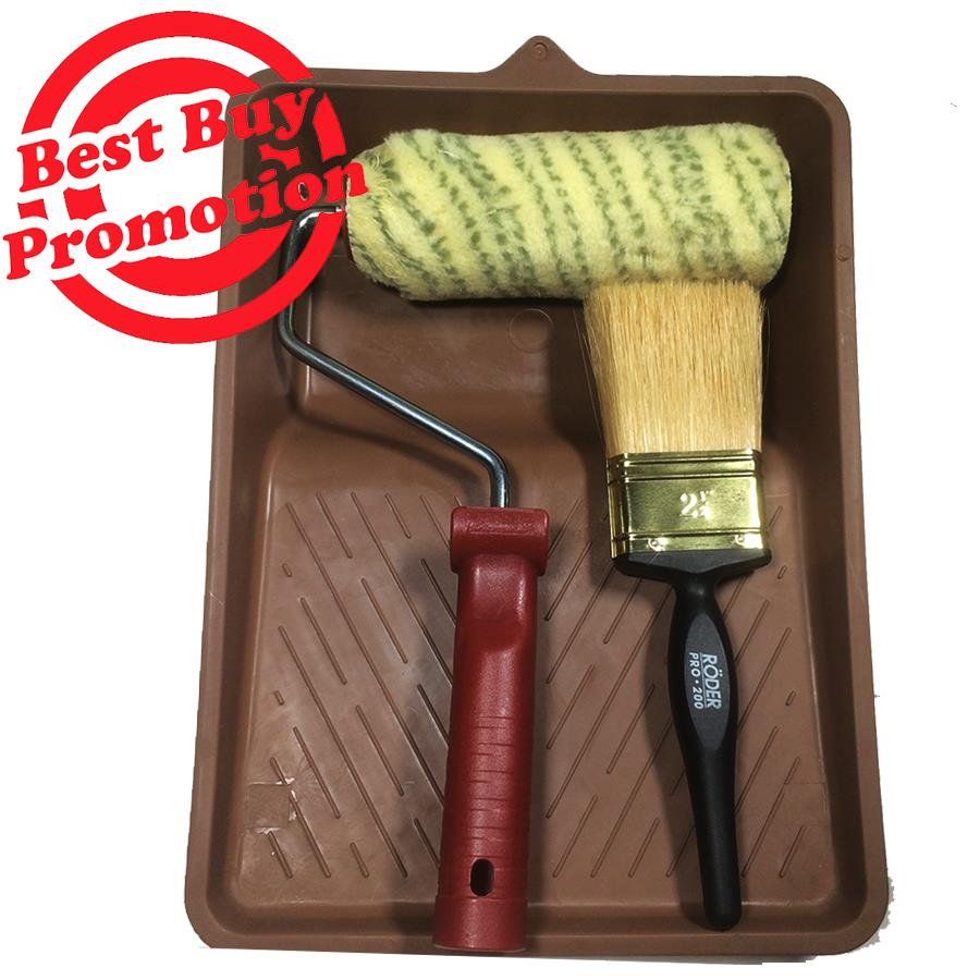 Exterior Interior Paint Roller Gl7110 With Brush Pro 200 Painting Tools Set