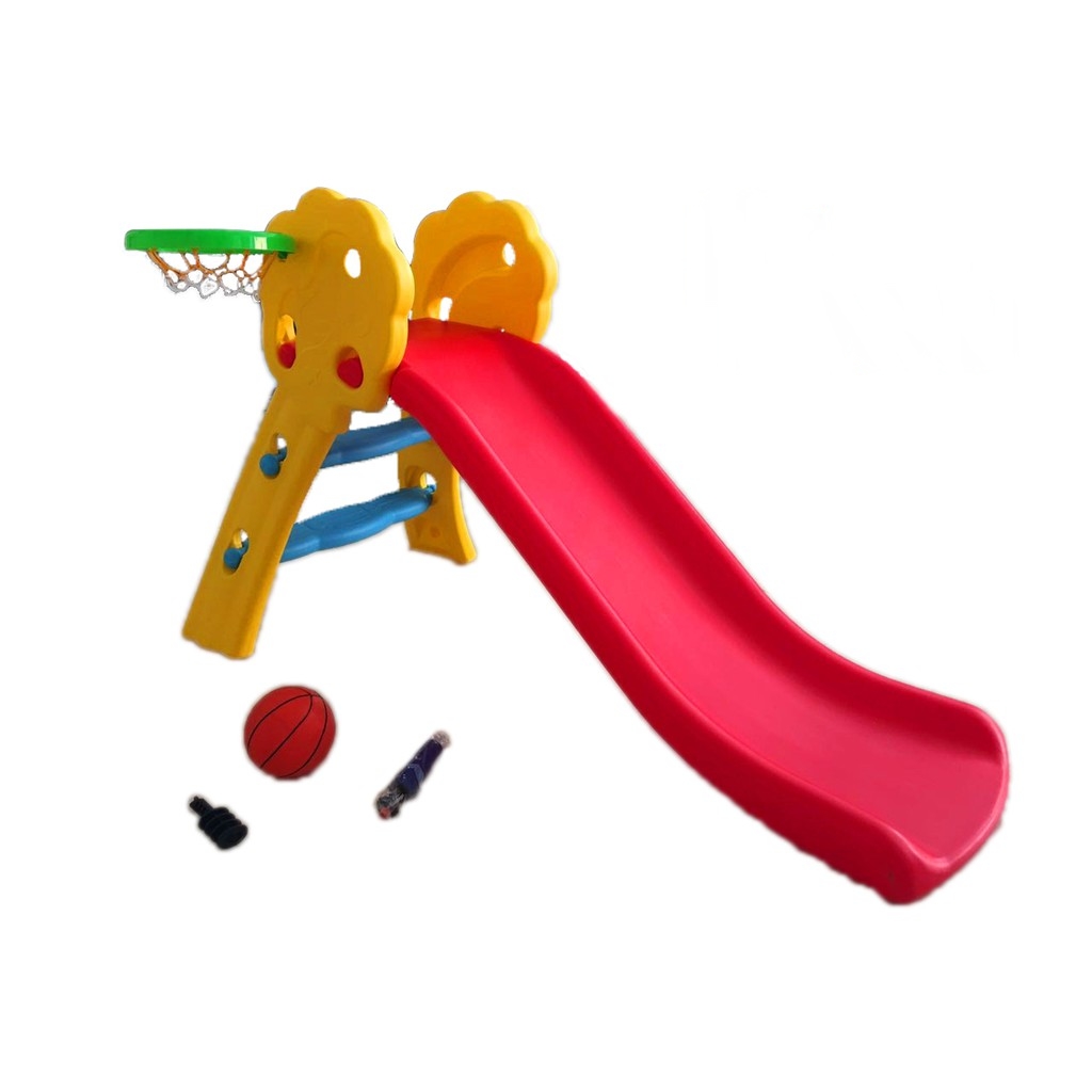 Extra Long 130cm Foldable Children Slide With Basketball And Net