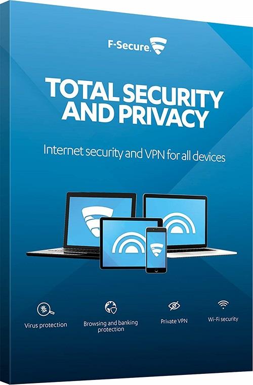 F-Secure Total Security 2022 - 1 Year 3 Device Windows 7 8 10 Home Pro