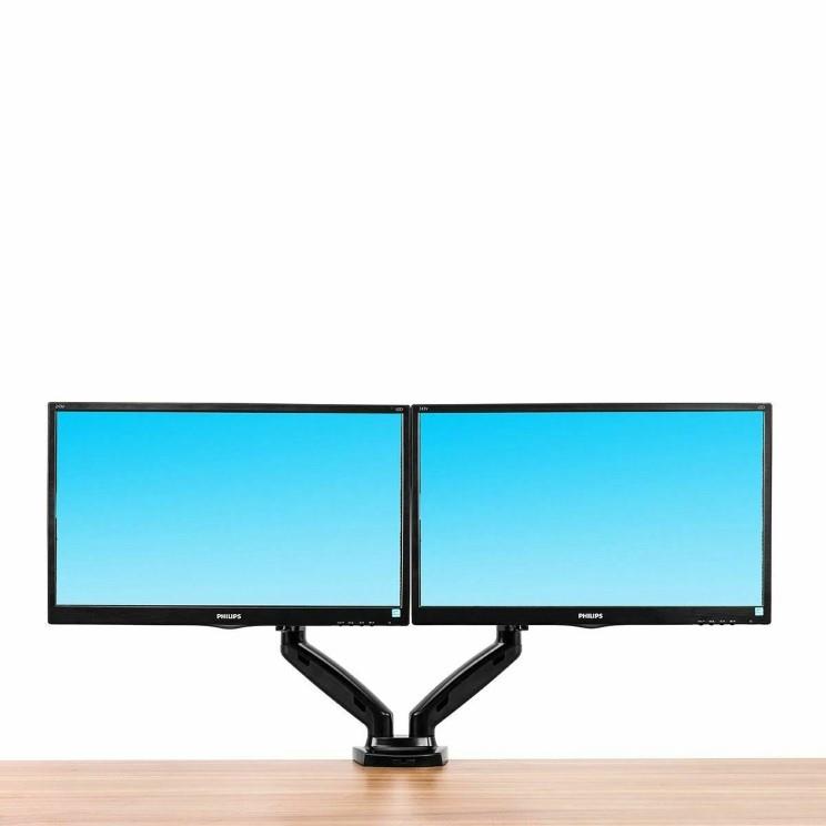 F160 North Bayou Dual Monitor Mount Lcd Led Desk Stand