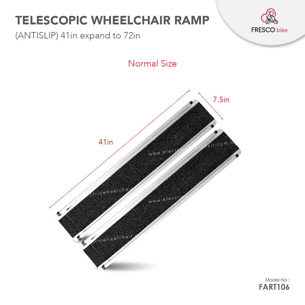 FART105 Telescopic Aluminium Wheelchair Ramp 35 x 7.5inch
