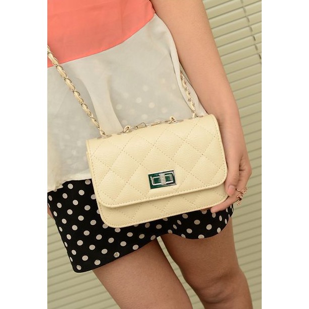 Fashion Chain Shoulder Bag Handbag PU Sling Beg Beg Tangan Wanita