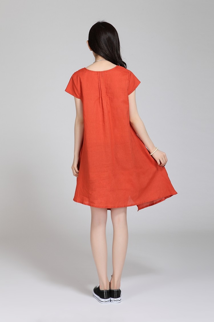Fashion Flax Commoner Pleated Design Casual Dress