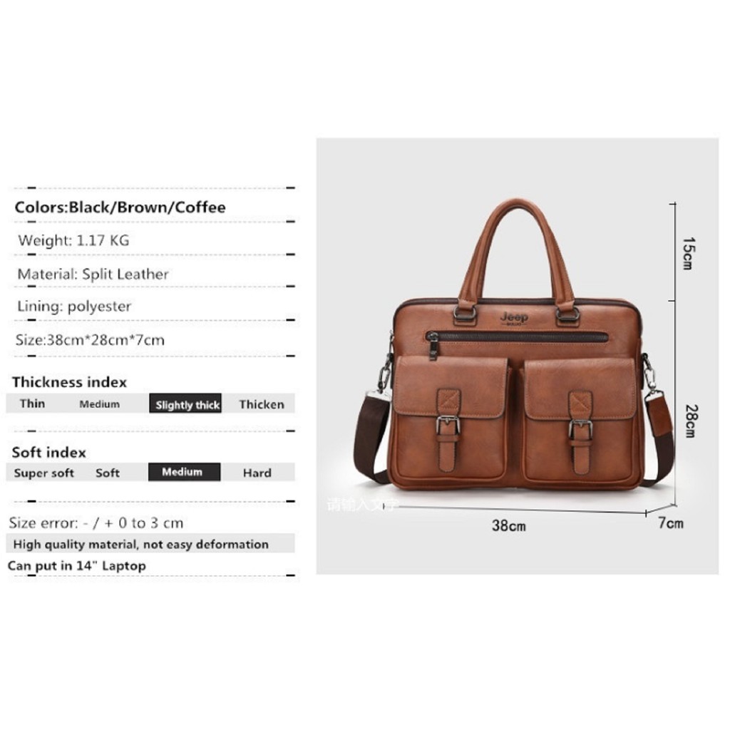 New Fashion Messenger Bag Laptop Bag Jeep Bag Messenger Business Bag
