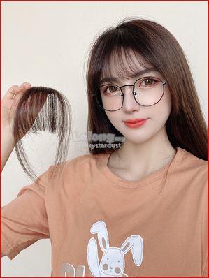 Faux Clip On Bangs-Human Hair Fringe Piece-With Sideburn-Airly Soft