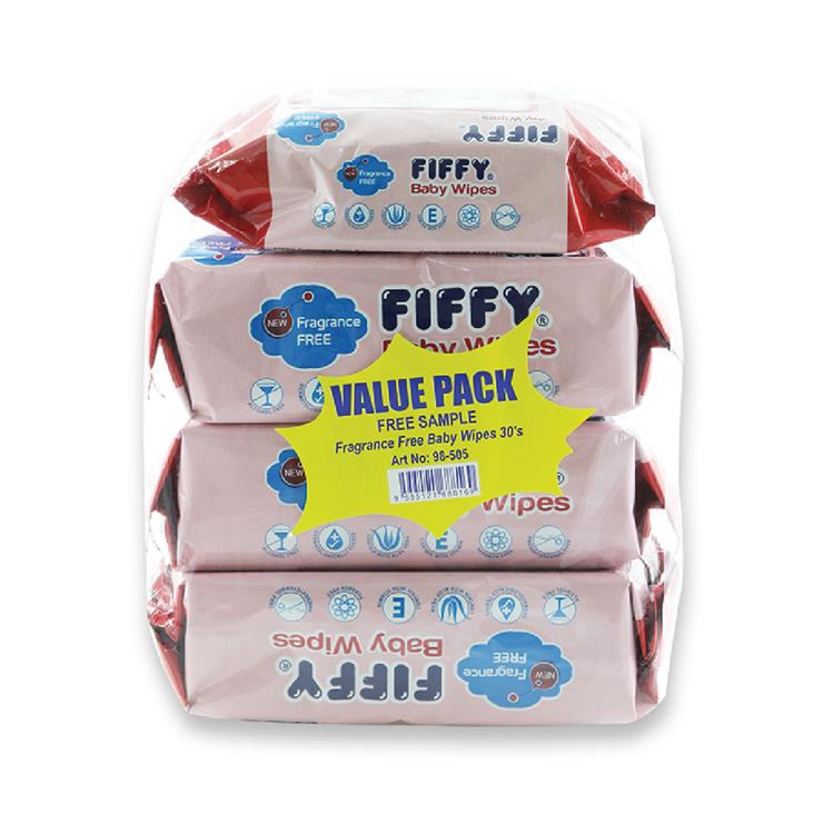 FIFFY FRAGRANCE FREE BABY WIPES ( 3 X 80's + 30's) - A98505