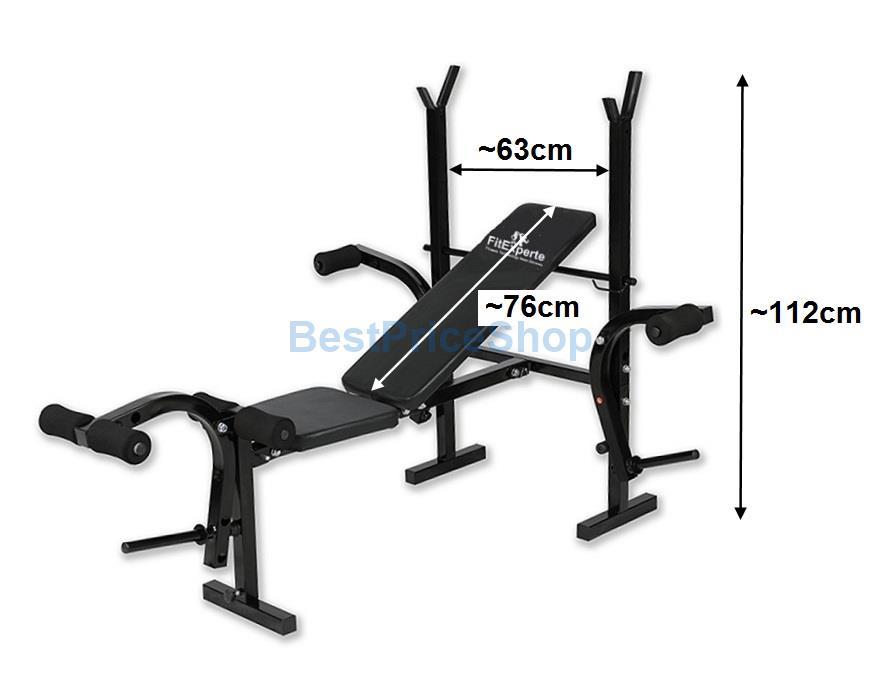 FitExpert Weight Lifting Barbell Squat Rack Dumbbell Bench ...
