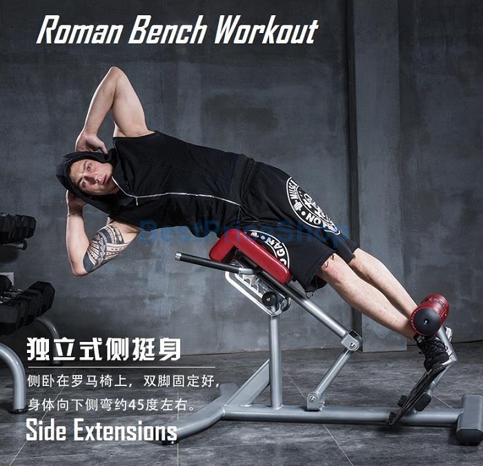 Fitexperte Fitness Adjustable Roman Bench Chair Back Extension 6 Packs