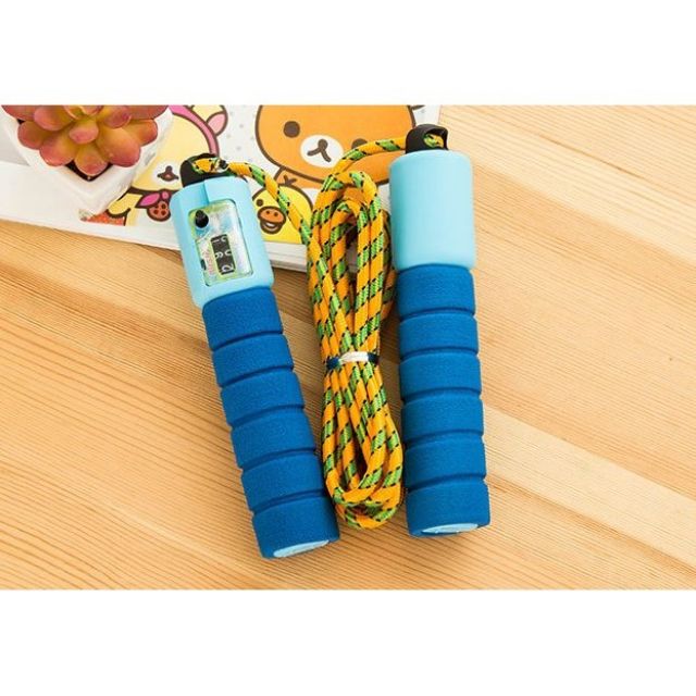 Fitness Counter Skipping Rope Rubber Wire Speed Jump Tali Lompat Count Adjusta