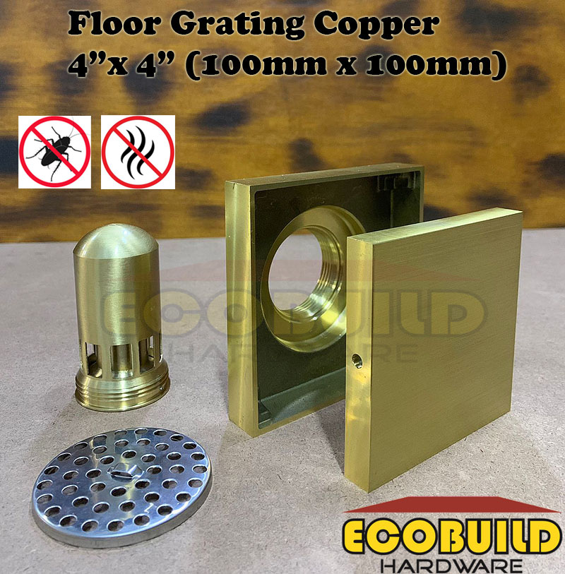 Floor Grating Copper 4&quot; x 4&quot; (100mm x 100mm) Extra Thick