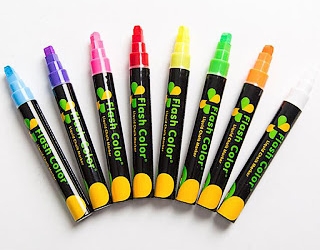 Fluorescent Neon Marker Pen 8 Color Erasable Liquid Chalk Highlighter