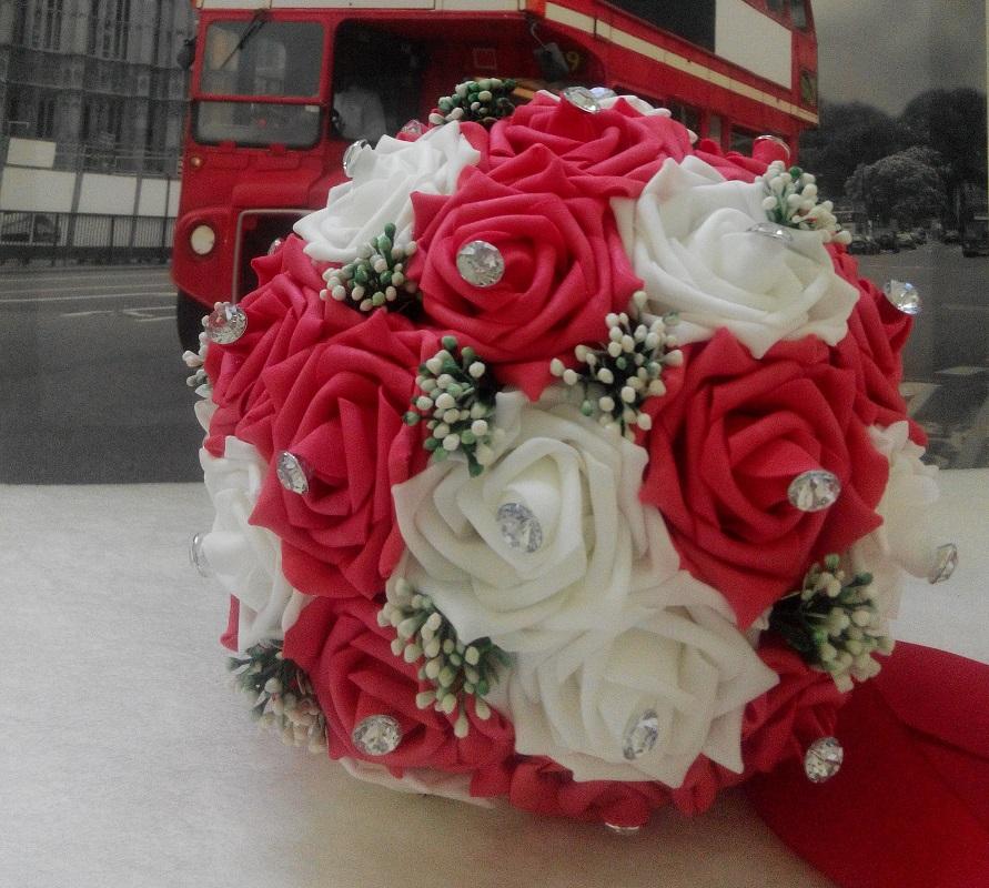 Foam Roses Bridal Hand Bouquet Bung end 2 27 2021 4 15 PM 