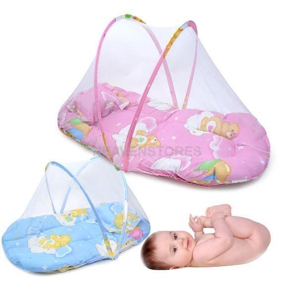 Fold N Go Portable Travel Baby Infant Mattress Bed Mosquito Mesh Net
