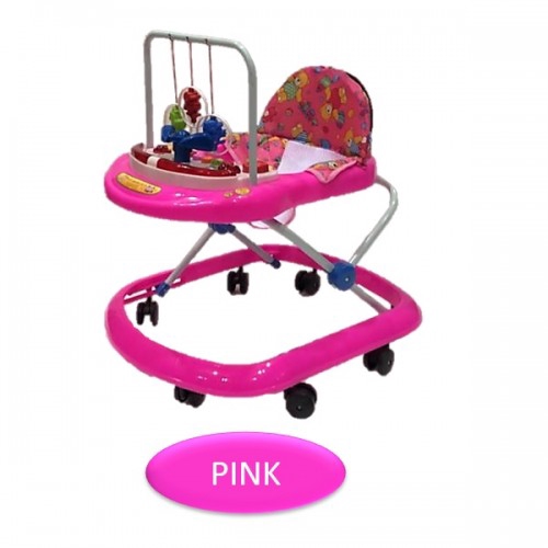 Foldable 8 Wheels Adjustable Height Baby Walker With Music And Light