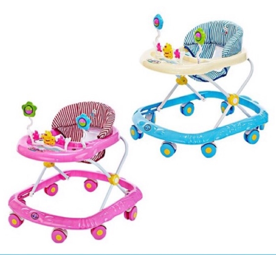 Foldable Adjustable Baby Walker With Music